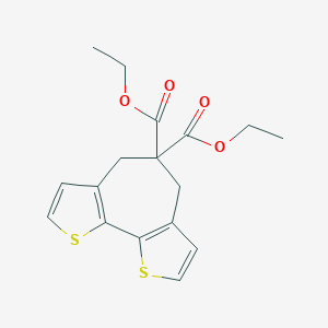 molecular formula C17H18O4S2 B428872 Diethyl 3,13-dithiatricyclo[8.3.0.02,6]trideca-1(10),2(6),4,11-tetraene-8,8-dicarboxylate CAS No. 6448-79-9