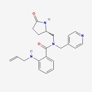 molecular formula C21H24N4O2 B4288723 2-(allylamino)-N-{[(2S)-5-oxopyrrolidin-2-yl]methyl}-N-(pyridin-4-ylmethyl)benzamide 