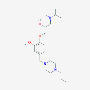 molecular formula C22H39N3O3 B4288724 1-[isopropyl(methyl)amino]-3-{2-methoxy-4-[(4-propyl-1-piperazinyl)methyl]phenoxy}-2-propanol 