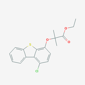 molecular formula C18H17ClO3S B428878 Ethyl 2-[(1-chlorodibenzo[b,d]thien-4-yl)oxy]-2-methylpropanoate 