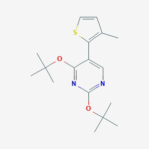 molecular formula C17H24N2O2S B428879 2,4-Ditert-butoxy-5-(3-methyl-2-thienyl)pyrimidine 