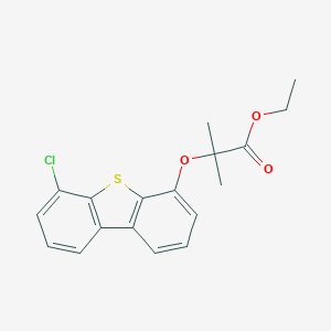 molecular formula C18H17ClO3S B428881 Ethyl 2-[(6-chlorodibenzo[b,d]thien-4-yl)oxy]-2-methylpropanoate 