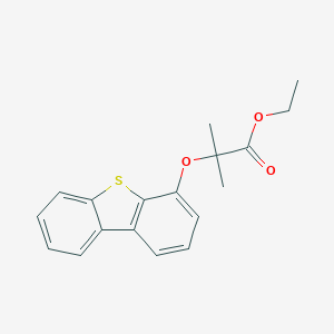 molecular formula C18H18O3S B428883 Ethyl 2-(dibenzo[b,d]thien-4-yloxy)-2-methylpropanoate 