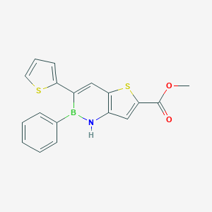 molecular formula C18H14BNO2S2 B428884 methyl 2-phenyl-3-thiophen-2-yl-1H-thieno[2,3-e]azaborinine-6-carboxylate 