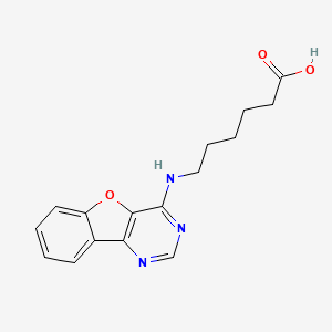 molecular formula C16H17N3O3 B4288939 6-([1]benzofuro[3,2-d]pyrimidin-4-ylamino)hexanoic acid 