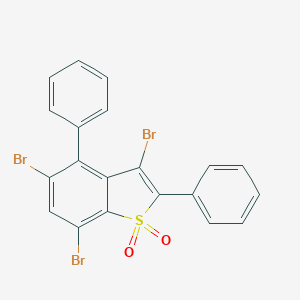 molecular formula C20H11Br3O2S B428895 3,5,7-Tribromo-2,4-diphenyl-1-benzothiophene 1,1-dioxide 