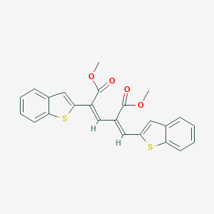 molecular formula C24H18O4S2 B428897 Dimethyl 2-(1-benzothien-2-yl)-4-(1-benzothien-2-ylmethylene)-2-pentenedioate 
