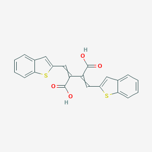 molecular formula C22H14O4S2 B428900 2,3-Bis(1-benzothien-2-ylmethylene)succinic acid 