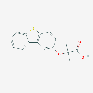 molecular formula C16H14O3S B428902 2-Dibenzothiophen-2-yloxy-2-methylpropanoic acid 