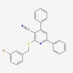 2-[(3-bromobenzyl)thio]-4,6-diphenylnicotinonitrile