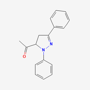 molecular formula C17H16N2O B4289039 1-(1,3-diphenyl-4,5-dihydro-1H-pyrazol-5-yl)ethanone 