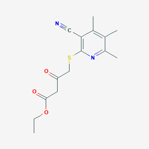 ethyl 4-[(3-cyano-4,5,6-trimethylpyridin-2-yl)thio]-3-oxobutanoate