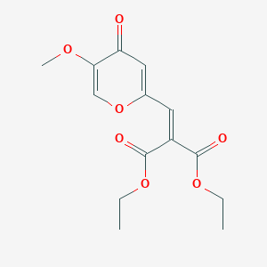 molecular formula C14H16O7 B428905 Diethyl 2-[(5-methoxy-4-oxopyran-2-yl)methylidene]propanedioate 