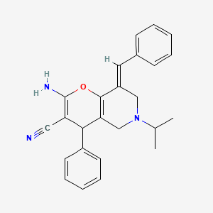 2-amino-8-benzylidene-6-isopropyl-4-phenyl-5,6,7,8-tetrahydro-4H-pyrano[3,2-c]pyridine-3-carbonitrile