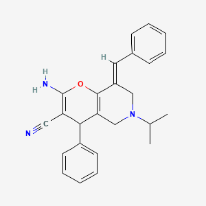 molecular formula C25H25N3O B4289053 2-amino-8-benzylidene-6-isopropyl-4-phenyl-5,6,7,8-tetrahydro-4H-pyrano[3,2-c]pyridine-3-carbonitrile 