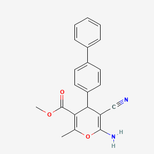 methyl 6-amino-4-biphenyl-4-yl-5-cyano-2-methyl-4H-pyran-3-carboxylate
