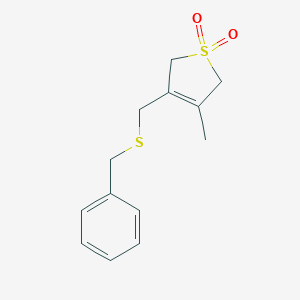 molecular formula C13H16O2S2 B428911 3-[(Benzylsulfanyl)methyl]-4-methyl-2,5-dihydrothiophene 1,1-dioxide 