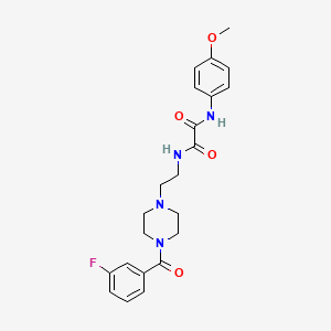 N-{2-[4-(3-fluorobenzoyl)piperazin-1-yl]ethyl}-N'-(4-methoxyphenyl)ethanediamide