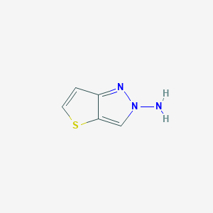 molecular formula C5H5N3S B428915 2H-thieno[3,2-c]pyrazol-2-ylamine 