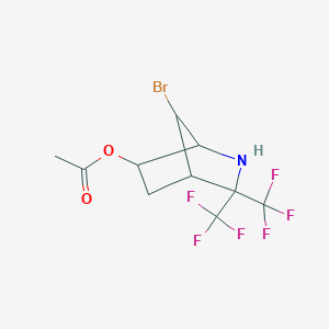 7-bromo-3,3-bis(trifluoromethyl)-2-azabicyclo[2.2.1]hept-6-yl acetate