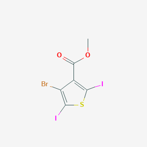 molecular formula C6H3BrI2O2S B428918 Methyl 4-bromo-2,5-diiodothiophene-3-carboxylate 