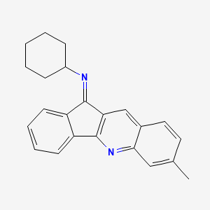 molecular formula C23H22N2 B4289218 N-(7-methyl-11H-indeno[1,2-b]quinolin-11-ylidene)cyclohexanamine 