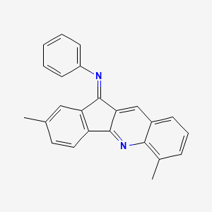 molecular formula C24H18N2 B4289224 (2,6-dimethyl-11H-indeno[1,2-b]quinolin-11-ylidene)phenylamine 