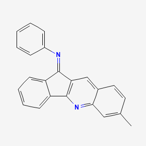 molecular formula C23H16N2 B4289226 (7-methyl-11H-indeno[1,2-b]quinolin-11-ylidene)phenylamine 