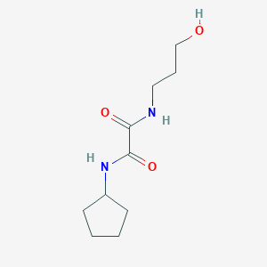 molecular formula C10H18N2O3 B4289239 N-cyclopentyl-N'-(3-hydroxypropyl)ethanediamide 