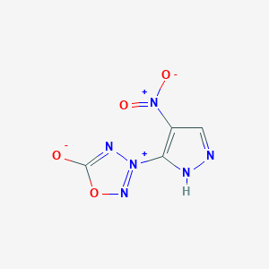 molecular formula C4H2N6O4 B4289240 3-(4-nitro-1H-pyrazol-3-yl)-1,2,3,4-oxatriazol-3-ium-5-olate 