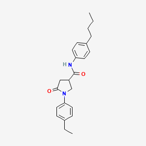 molecular formula C23H28N2O2 B4289257 N-(4-butylphenyl)-1-(4-ethylphenyl)-5-oxopyrrolidine-3-carboxamide 