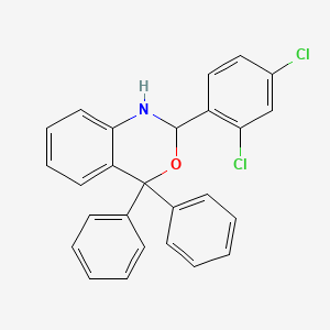 molecular formula C26H19Cl2NO B4289269 2-(2,4-dichlorophenyl)-4,4-diphenyl-1,4-dihydro-2H-3,1-benzoxazine 