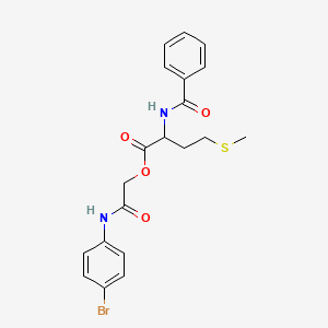 molecular formula C20H21BrN2O4S B4289284 2-[(4-bromophenyl)amino]-2-oxoethyl N-benzoylmethioninate 