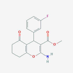 methyl 2-amino-4-(3-fluorophenyl)-5-oxo-5,6,7,8-tetrahydro-4H-chromene-3-carboxylate