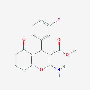 molecular formula C17H16FNO4 B4289299 methyl 2-amino-4-(3-fluorophenyl)-5-oxo-5,6,7,8-tetrahydro-4H-chromene-3-carboxylate 