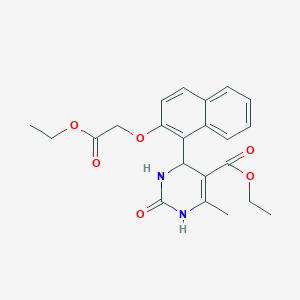 molecular formula C22H24N2O6 B4289308 ethyl 4-[2-(2-ethoxy-2-oxoethoxy)-1-naphthyl]-6-methyl-2-oxo-1,2,3,4-tetrahydropyrimidine-5-carboxylate 