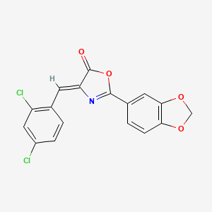 2-(1,3-benzodioxol-5-yl)-4-(2,4-dichlorobenzylidene)-1,3-oxazol-5(4H)-one