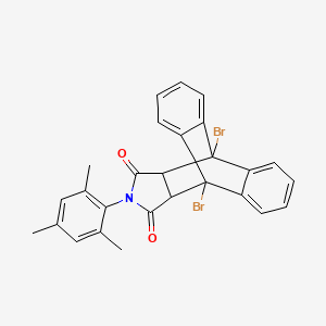 molecular formula C27H21Br2NO2 B4289328 1,8-dibromo-17-mesityl-17-azapentacyclo[6.6.5.0~2,7~.0~9,14~.0~15,19~]nonadeca-2,4,6,9,11,13-hexaene-16,18-dione 