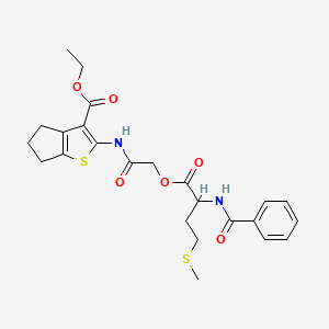 ethyl 2-({[(N-benzoylmethionyl)oxy]acetyl}amino)-5,6-dihydro-4H-cyclopenta[b]thiophene-3-carboxylate