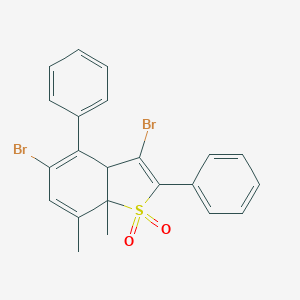 molecular formula C22H18Br2O2S B428936 3,5-Dibromo-7,7a-dimethyl-2,4-diphenyl-3a,7a-dihydro-1-benzothiophene 1,1-dioxide 