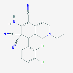 6-amino-8-(2,3-dichlorophenyl)-2-ethyl-2,3,8,8a-tetrahydroisoquinoline-5,7,7(1H)-tricarbonitrile