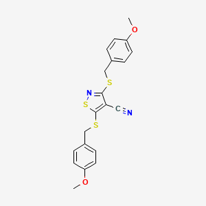 3,5-bis[(4-methoxybenzyl)thio]isothiazole-4-carbonitrile