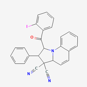 1-(2-iodobenzoyl)-2-phenyl-1,2-dihydropyrrolo[1,2-a]quinoline-3,3(3aH)-dicarbonitrile