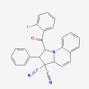 molecular formula C27H18IN3O B4289428 1-(2-iodobenzoyl)-2-phenyl-1,2-dihydropyrrolo[1,2-a]quinoline-3,3(3aH)-dicarbonitrile 