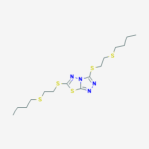 3,6-bis{[2-(butylthio)ethyl]thio}[1,2,4]triazolo[3,4-b][1,3,4]thiadiazole