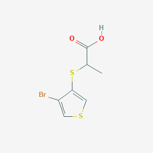 molecular formula C7H7BrO2S2 B428949 2-((4-Bromo-3-thienyl)thio)propanoic acid CAS No. 86004-64-0