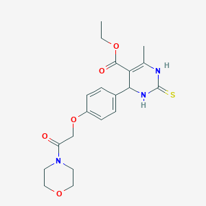 ethyl 6-methyl-4-[4-(2-morpholin-4-yl-2-oxoethoxy)phenyl]-2-thioxo-1,2,3,4-tetrahydropyrimidine-5-carboxylate