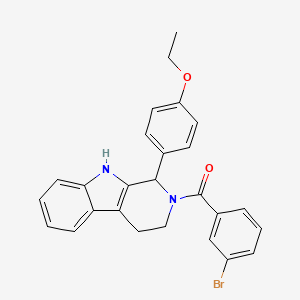 molecular formula C26H23BrN2O2 B4289505 2-(3-bromobenzoyl)-1-(4-ethoxyphenyl)-2,3,4,9-tetrahydro-1H-beta-carboline 