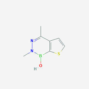 molecular formula C7H9BN2OS B428952 1-Hydroxy-2,4-dimethylthieno[2,3-d][1,2,3]diazaborinid-2-ium 