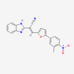 2-(1H-benzimidazol-2-yl)-3-[5-(3-methyl-4-nitrophenyl)-2-furyl]acrylonitrile